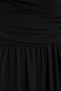 Black Gown - Strapless Dress - Maxi Dress - $82.00