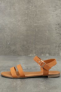 Euphrates Tan Flat Sandals
