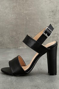 Hanneli Black High Heel Sandals