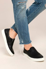 Ninette Black Slip-On Sneakers