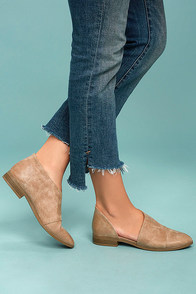 Karmen Taupe D'Orsay Pointed Toe Booties