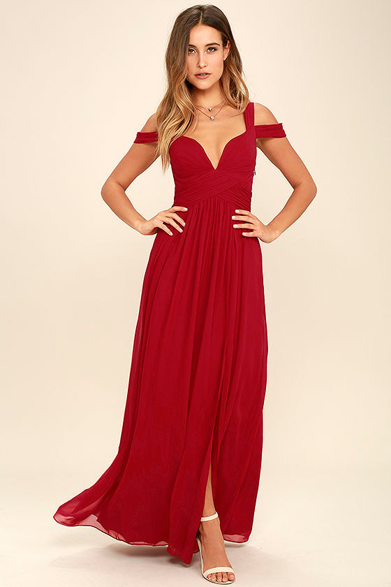 LULUS x Bariano Ocean of Elegance Wine Red Maxi Dress at Lulus.com!