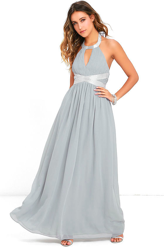 Days Gown By Grey Beaded Maxi Dress at Lulus.com!