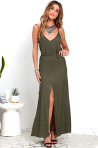 Fresh Air Olive Green Maxi Dress at Lulus.com!