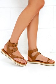 Billabong Gone Beach Trippin Brown Thong Sandals at Lulus.com!