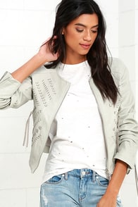 Blank NYC Through and Through Taupe Vegan Leather Jacket at Lulus.com!