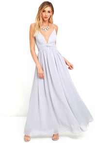 Evening Dream Light Grey Maxi Dress at Lulus.com!