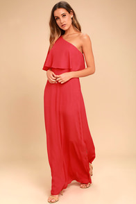 Beautiful Red Dress - Maxi Dress - Backless Maxi Dress - $64.00