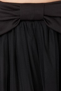 Cute Black Skirt - Skater Skirt - Mini Skirt - Tulle Skirt - $35.00