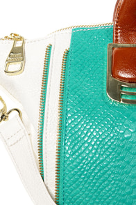 Steve Madden BGambet Handbag - Turquoise Tote - Oversized Purse - $98.00