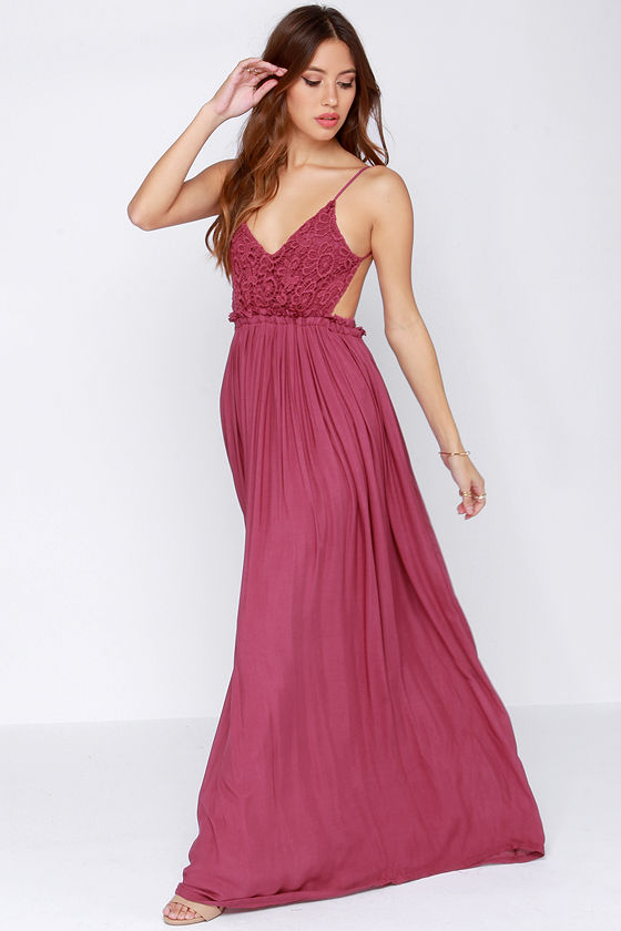 Pretty Maxi Dress - Crochet Dress - Lace Dress - $54.00