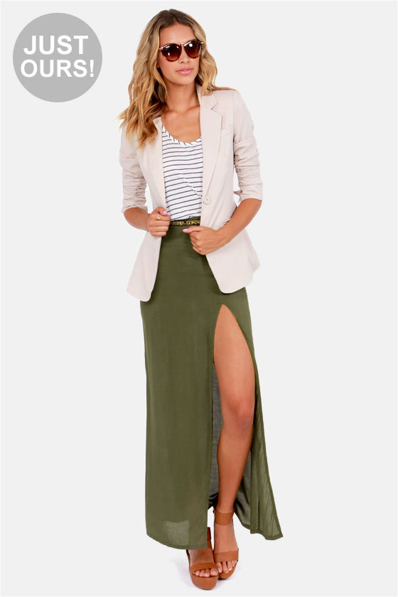 Cute Maxi Skirt - Olive Green Skirt - Sexy Skirt - $37.00