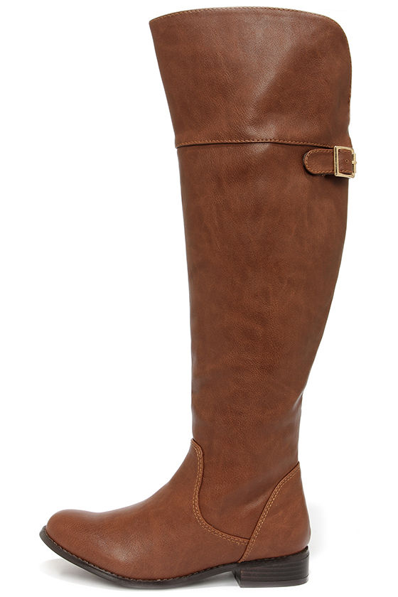 Cute Tan Boots - Over the Knee Boots - OTK - $46.00
