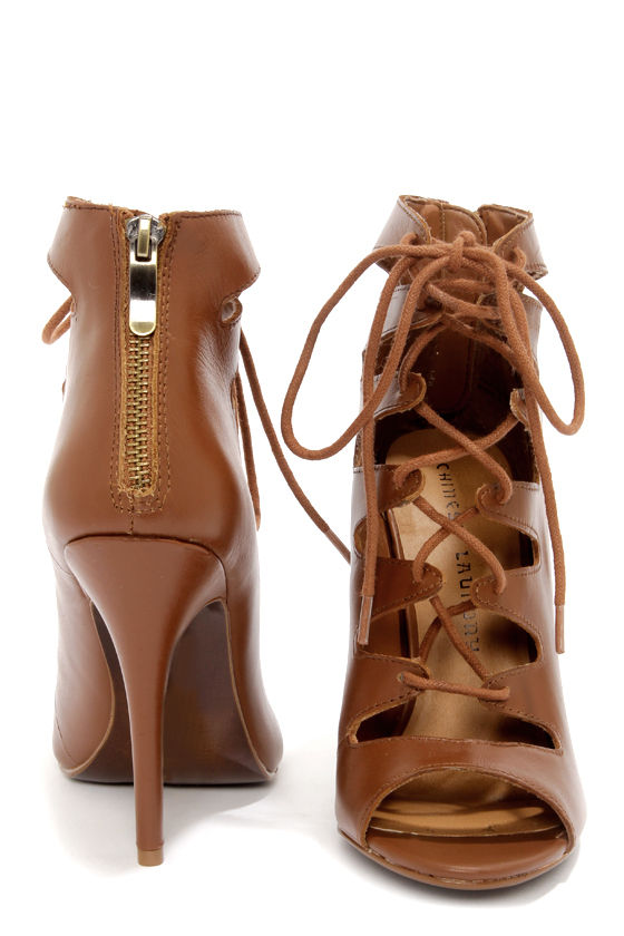 Brown Lace Heels