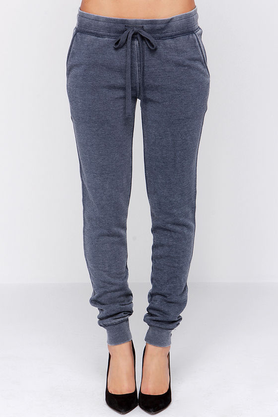 Cozy Sweatpants - Navy Blue Pants - Jogger Pants - $41.00