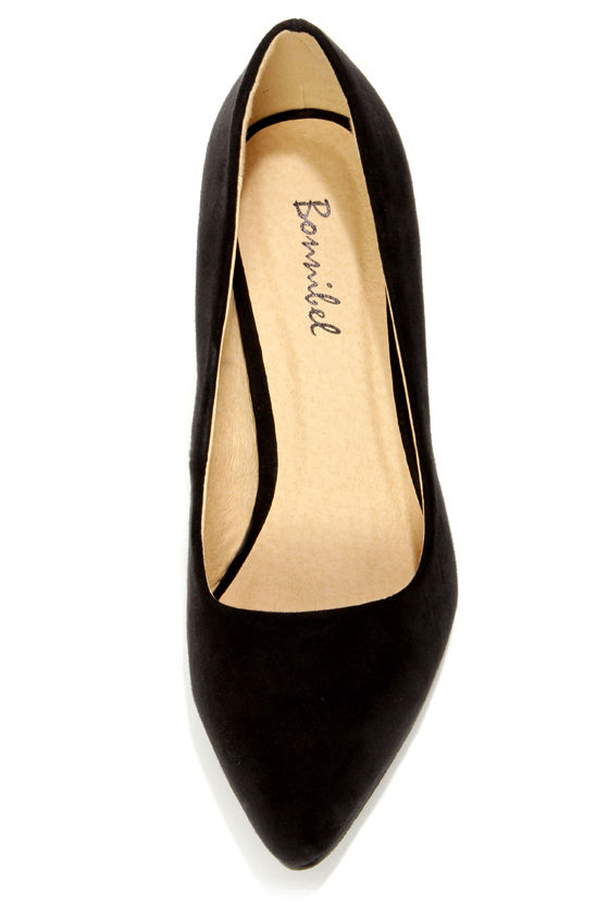 Cute Black Heels - Pointed Pumps - High Heels - $27.00