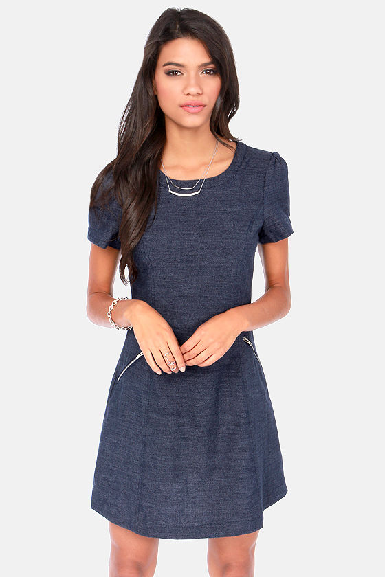 Cute Blue Dress - Jean Dress - Denim Dress - Sheath Dress - $49.00