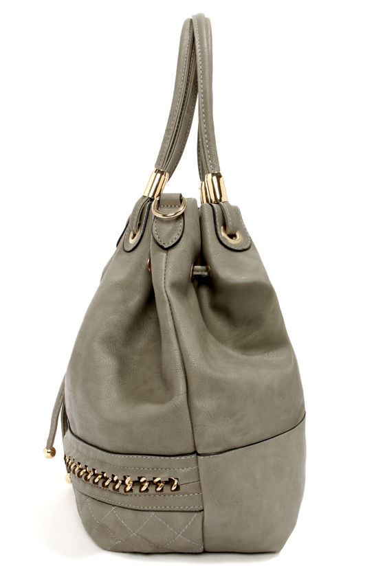 Cute Grey Purse - Vegan Leather Purse - Grey Handbag - $44.00