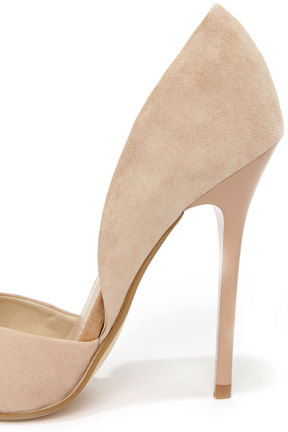 Steve Madden Varcityy Blush Suede Leather D'Orsay Pumps at Lulus!