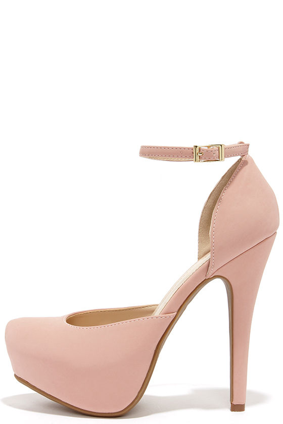 Pretty Pink Heels - Platform Heels - High Heels - $32.00