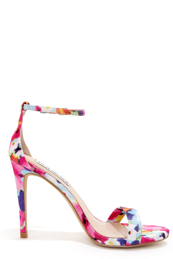 Steve Madden Stecy - Floral Print Shoes - Ankle Strap Heels - $79.00
