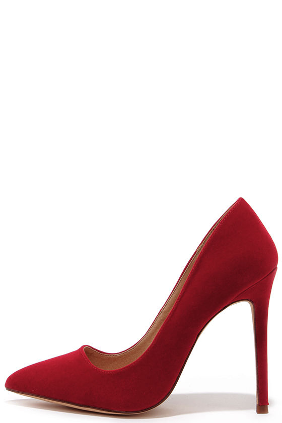 Sexy Red Pumps - Pointed Pumps - Red Heels - $30.00