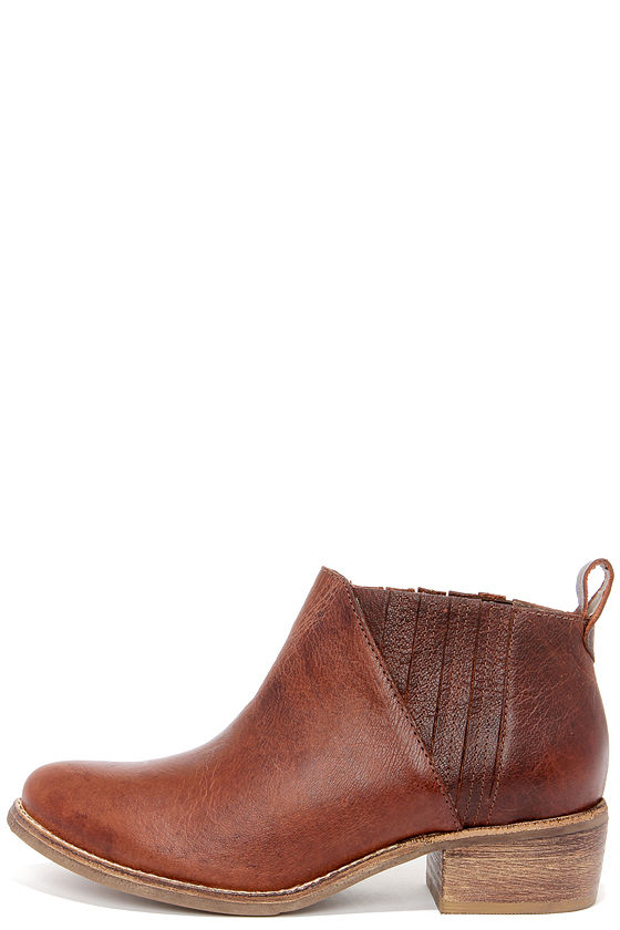 Cute Brown Boots - Leather Boots - Ankle Boots - $157.00