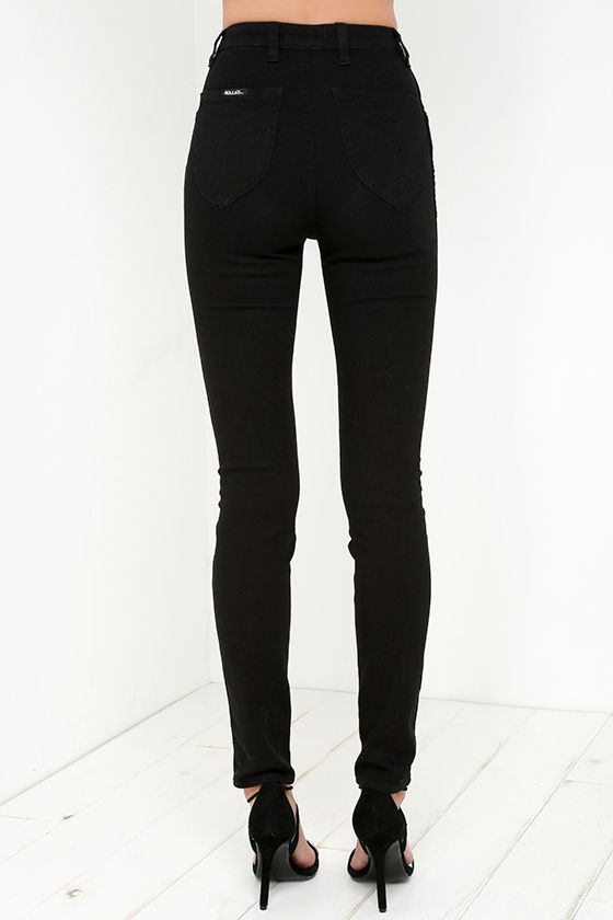 Rollas Eastcoast Jeans - Black Jeans - High-Waisted Jeans - $93.00