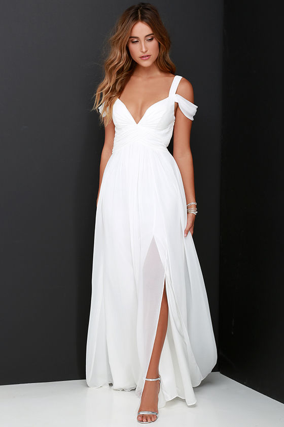 Elegant Ivory Dress  Maxi Dress  Cocktail Dress  Prom 