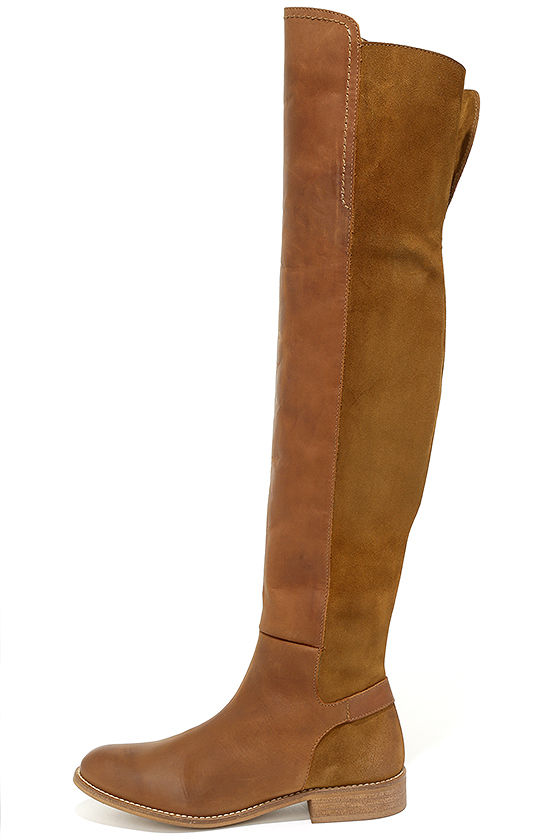 Cute Tan Boots - Leather Boots - Over the Knee Boots - OTK - $275.00