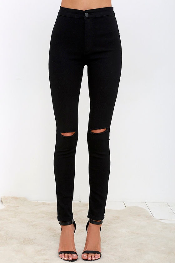 Cool Black Jeans - High-Waisted Jeans - $39.00