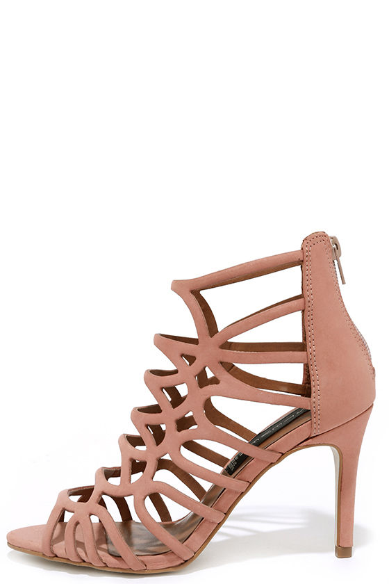 Sexy Dusty Pink Heels - Caged Heels - Dress Sandals - $119.00