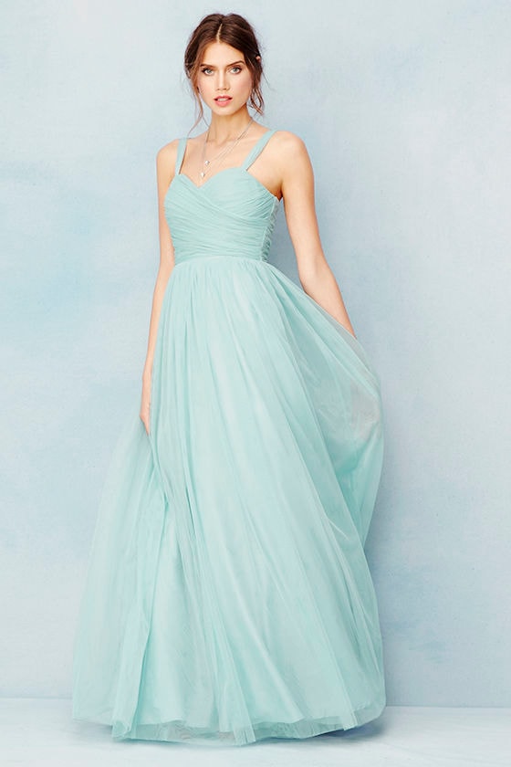 Sunday Kind of Love Seafoam Tulle Gown