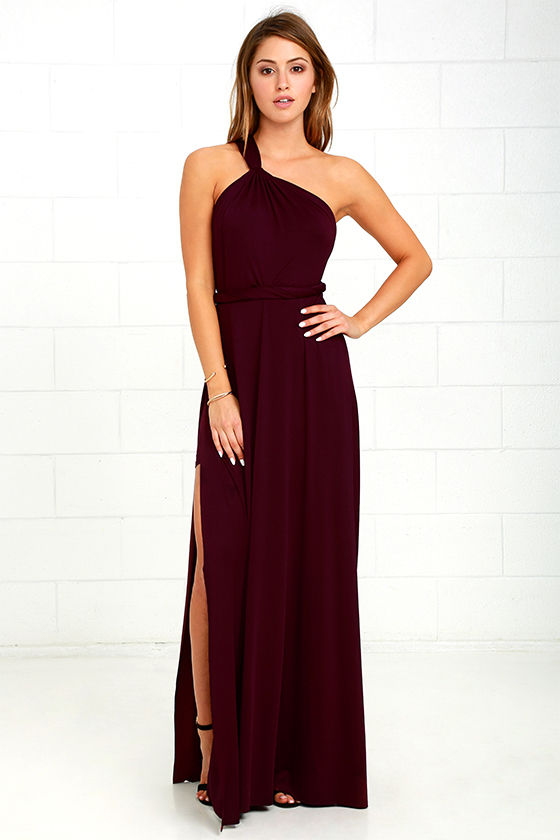 Lovely Plum Purple Dress - One Shoulder Dress - Maxi Dress - $59.00