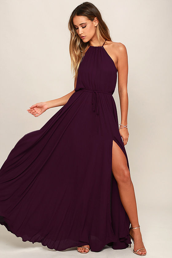 Lovely Purple Dress - Maxi Dress - Sleeveless Dress - $98.00