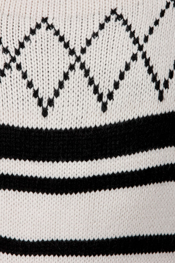 Cute Print Sweater - Ivory Sweater - Cardigan Sweater - $56.00