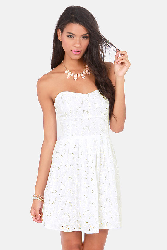 BB Dakota by Jack Patton Dress - White Dress - Lace Dress - $71.00