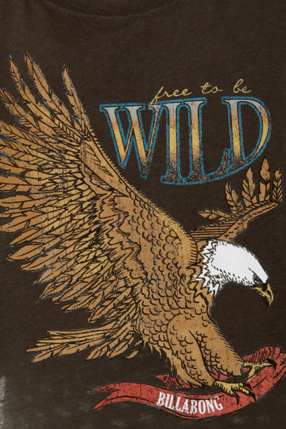 Billabong Wild-Eyed Top - Eagle Print Top - Oversized Top - $34.00