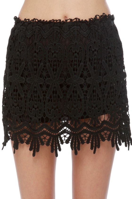 Cute Lace Skirt - Black Skirt - Mini Skirt - $34.00