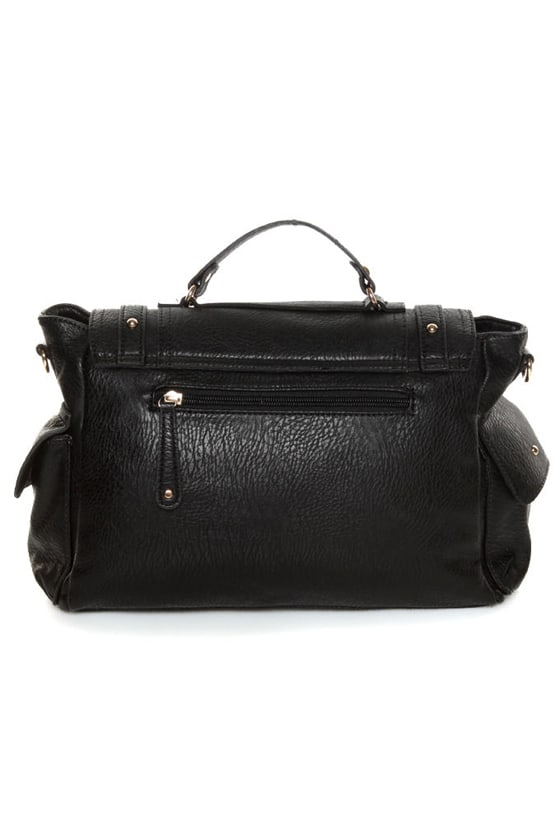 Black Handbag - Vegan Leather Handbag - $54.00